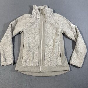 The North Face Women's Furry Fleece Grey‎ Full Zip Jacket Size Small